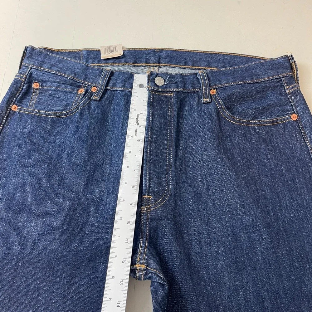 Levis 501 Jeans Mens 36x34 Blue Original Button Fly Dark Wash Grunge Cowboy 90s